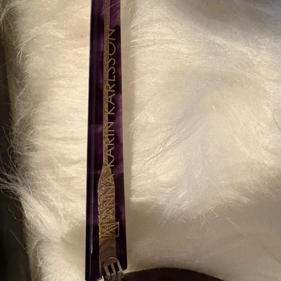 Anna-Karin Karlsson black and purple leopard preowned sunglasses - Picture 13 of 16